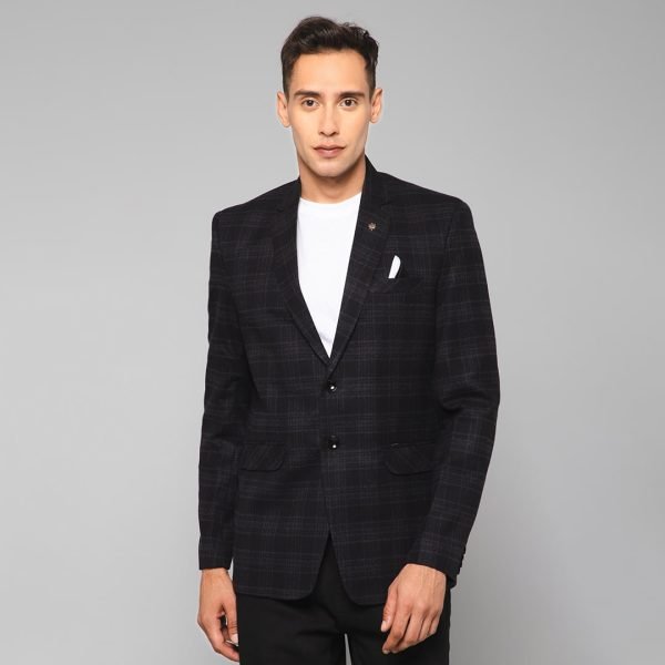 Smart Winter Tweed Woollen Formal Men's Check Blazer Wedding Fashion