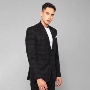 Smart Winter Tweed Woollen Formal Men's Check Blazer Wedding Fashion - Image 2