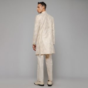 Royal Embroidery Brocade Ethnic Indo-Western Indian Wedding for Men - Image 3