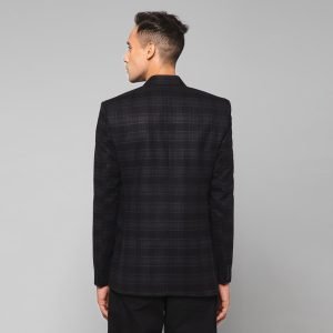 Smart Winter Tweed Woollen Formal Men's Check Blazer Wedding Fashion - Image 4
