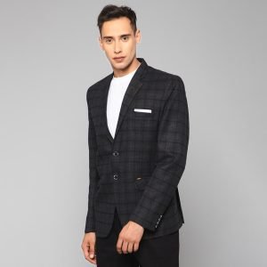Tweed Woollen Formal Men's Check Blazer Wedding Casual Party Office Fashion - Image 4