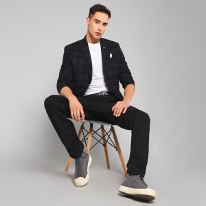 Smart Winter Tweed Woollen Formal Men's Check Blazer Wedding Fashion - Image 5