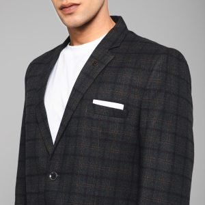Tweed Woollen Formal Men's Check Blazer Wedding Casual Party Office Fashion - Image 6